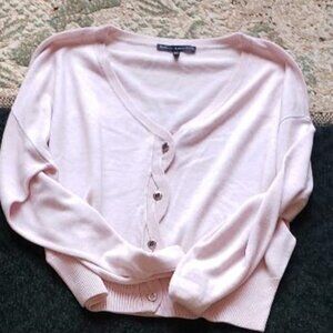 White House Black Market LightWeight Pink Wool Blend Cardigan